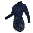 Chic Fashion Fitted Ripped Long Sleeve Jeans Denim hip dress