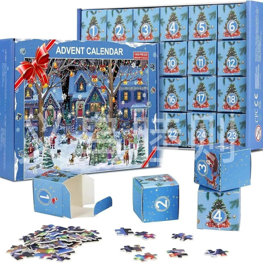 New 24 Boxes Unique Christmas Advent Calendar  2024 Jigsaw Puzzle