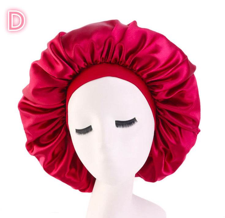 Beauty print Satin Silk Hair Bonnet for sleeping