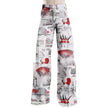 Women's 3D Printed Bootcut Flared Pants – Graphic Print Wide Leg Casual Trousers