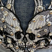 Bus Stop Women's Rhinestone Skull Wing Denim Shorts