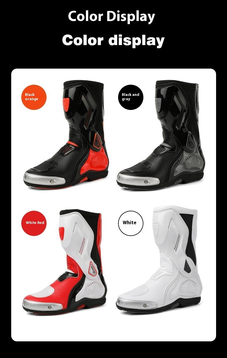 High-Top Protective Motorcycle Riding Boots – Non-Slip, Wear-Resistant | EU 40–44