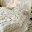 Washed Cotton Four-piece Bed Set with Duvet Cover and Sheets