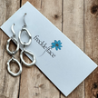 Wavy Hoop Drop Earrings – Matte Silver Asymmetrical Hoops, Hypoallergenic