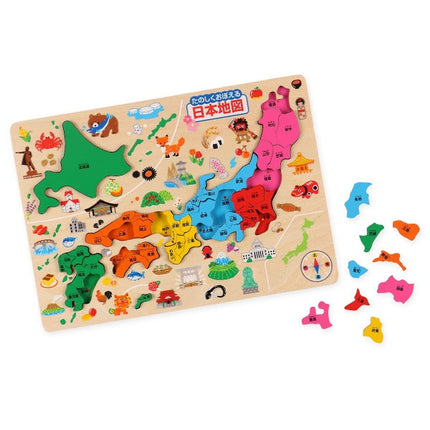 [ ケース販売 ]  SmartAngel  たのしくおぼえる 日本地図（木製）×36個入 [西松屋]【日本出荷】