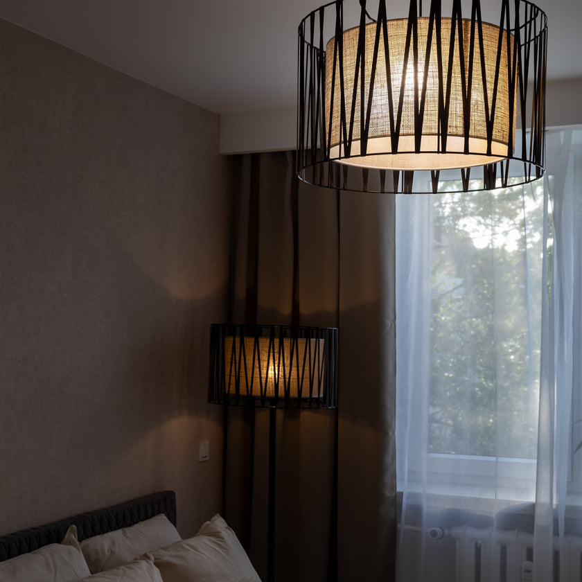 HARMONY NATURE Woven Jute Pendant Light for Dining Room, Bedroom & Living Room