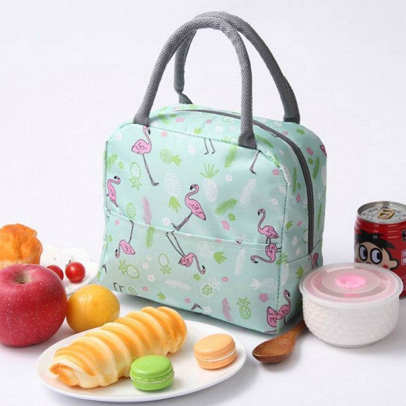 Kids Insulated Lunch Bag – Oxford Cloth, Flamingo & Unicorn Prints