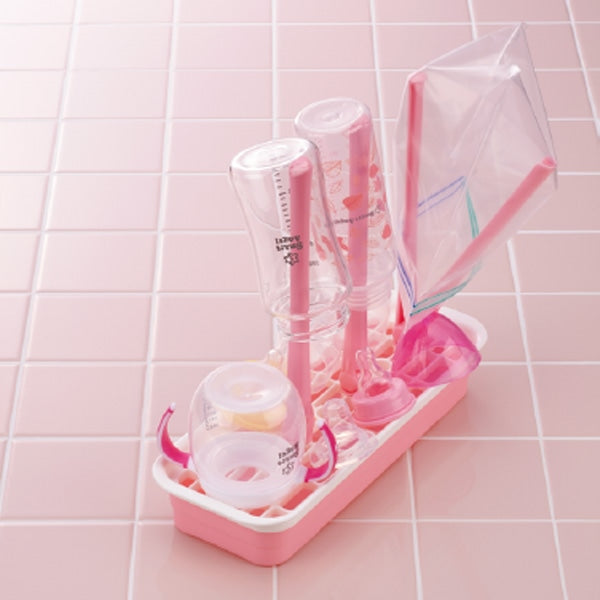 【日本製】[ ケース販売 ]  SmartAngel  抗菌哺乳びん乾燥スタンド（ピンク）×36個入 [西松屋]【日本出荷】