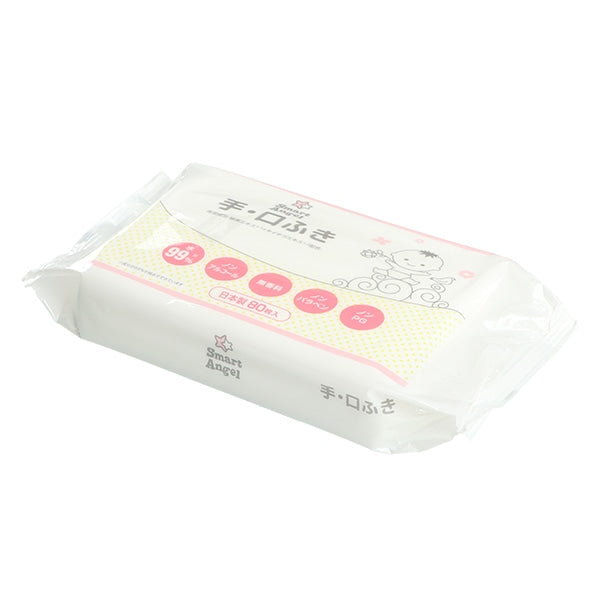 【日本製】[ ケース販売 ]  SmartAngel  手・口ふき 640枚（80枚×8個）×6個入 [西松屋]【日本出荷】
