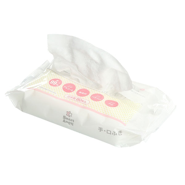 【日本製】[ ケース販売 ]  SmartAngel  手・口ふき 640枚（80枚×8個）×6個入 [西松屋]【日本出荷】