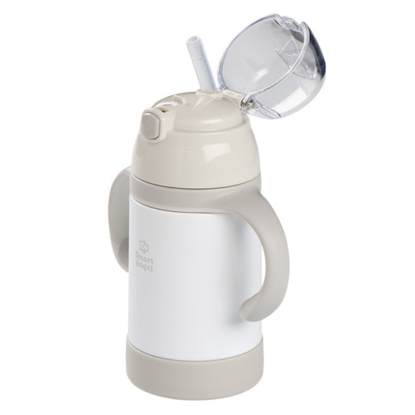 [ ケース販売 ]  SmartAngel  ステンレス保冷ストローマグ（グレー）×24個入 [西松屋]【日本出荷】