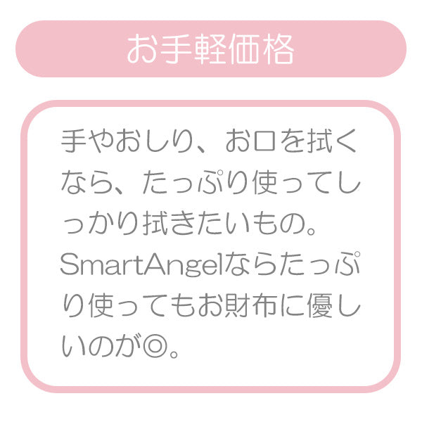 【日本製】[ ケース販売 ]  SmartAngel  おでかけ手・口ふき 60枚（30枚×2個）[日本製]×24個入 [西松屋]【日本出荷】