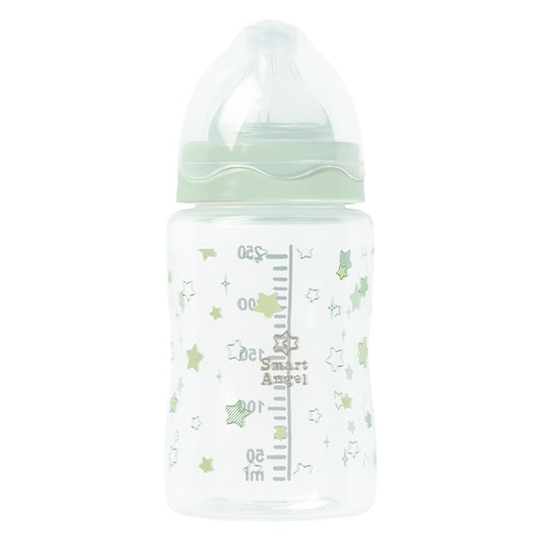 [ ケース販売 ]  SmartAngel  広口哺乳びん2本組 プラスチック製 250ml（スター）×24個入 [西松屋]【日本出荷】