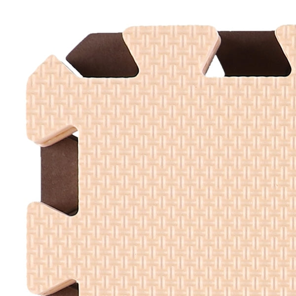 [ ケース販売 ]  SmartAngel  抗菌くみあわせマット８枚入り（ブラウン＆ベージュ）×12個入 [西松屋]【日本出荷】