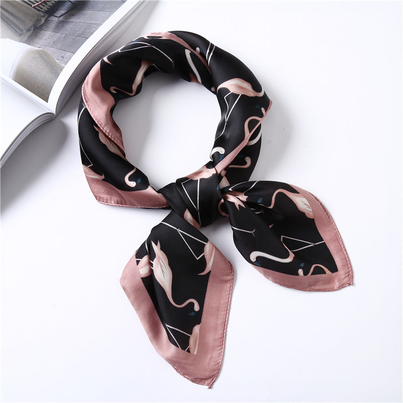 Women's Decorative Silk-Style Square Scarf 70x70cm – 15 Prints Canada USA