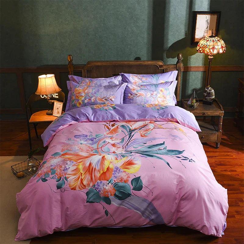 Cotton Sheet Quilt Cover Four Piece Set