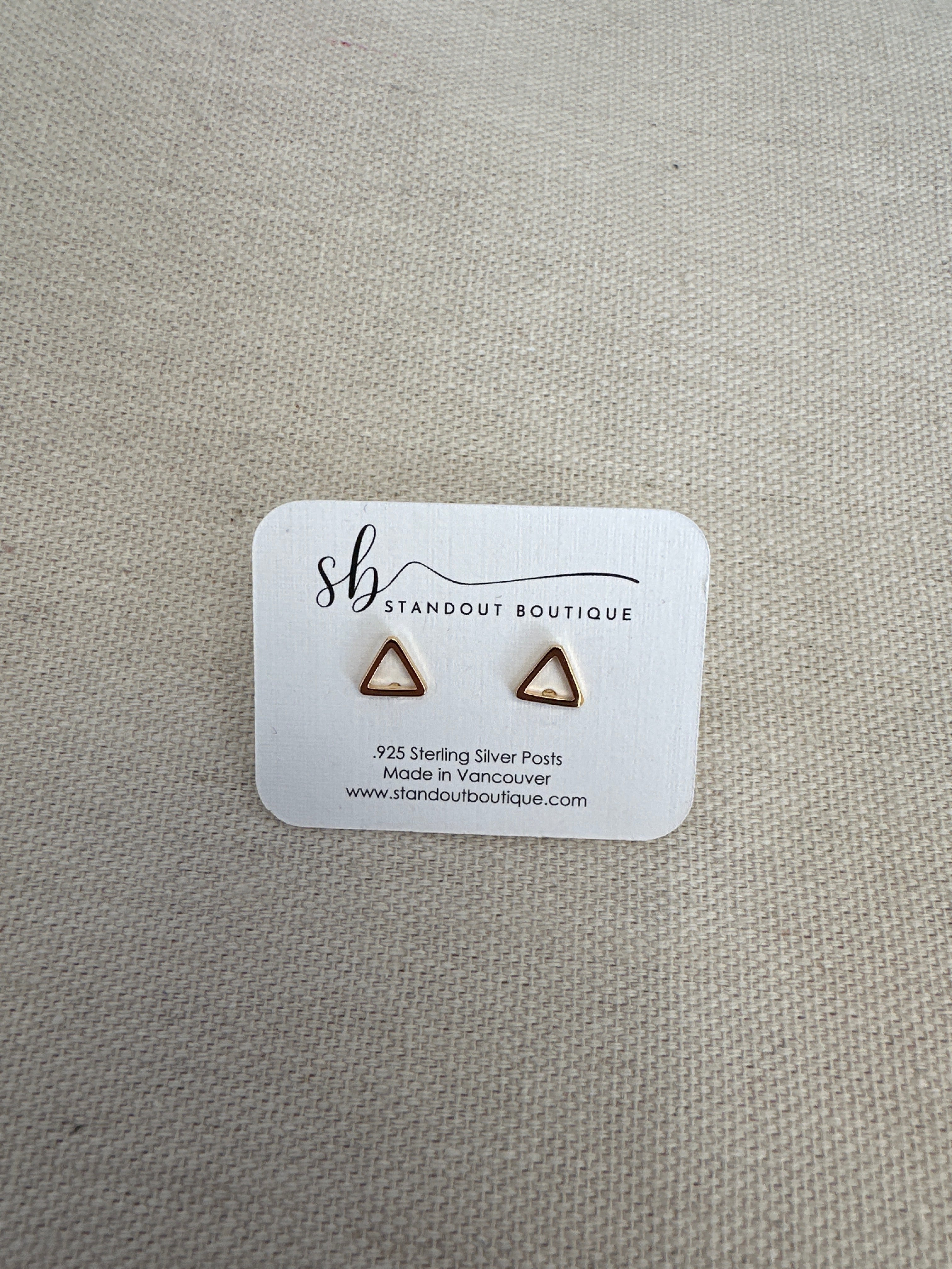 Standout Boutique Triangle Gold Studs