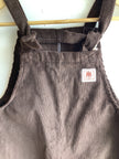 Butterflies in Ballgowns Brown Cord Short Overalls