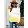 Women Tie-dye print hooded long sleeves