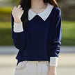 Lapels Bottoming Sweater blouse top For Women
