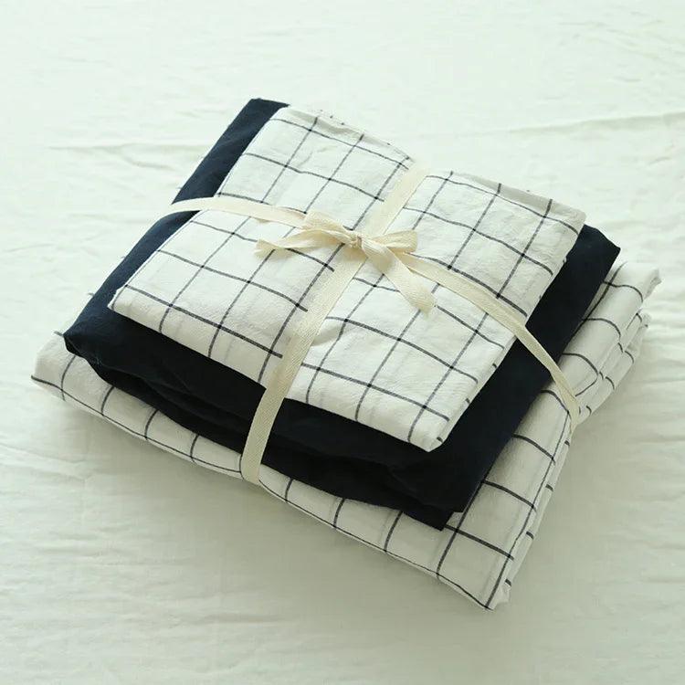 Washed Cotton Four-piece Duvet Cover Bedding Set