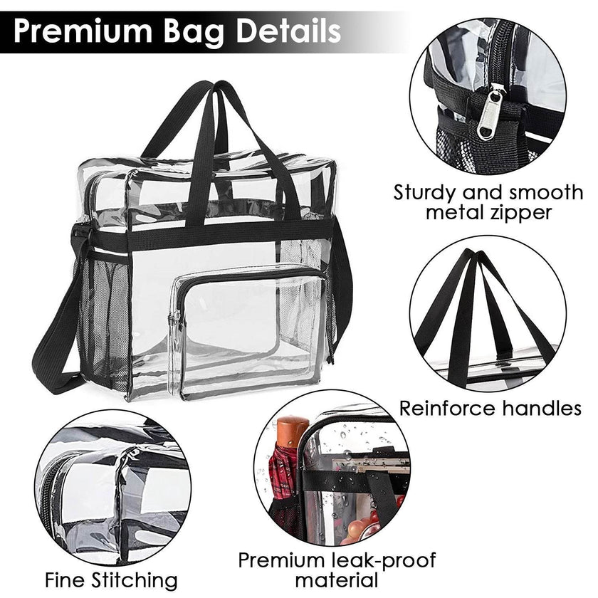 Clear PVC Transparent See through Shoulder Bag Waterproof Picnic Beach Bag