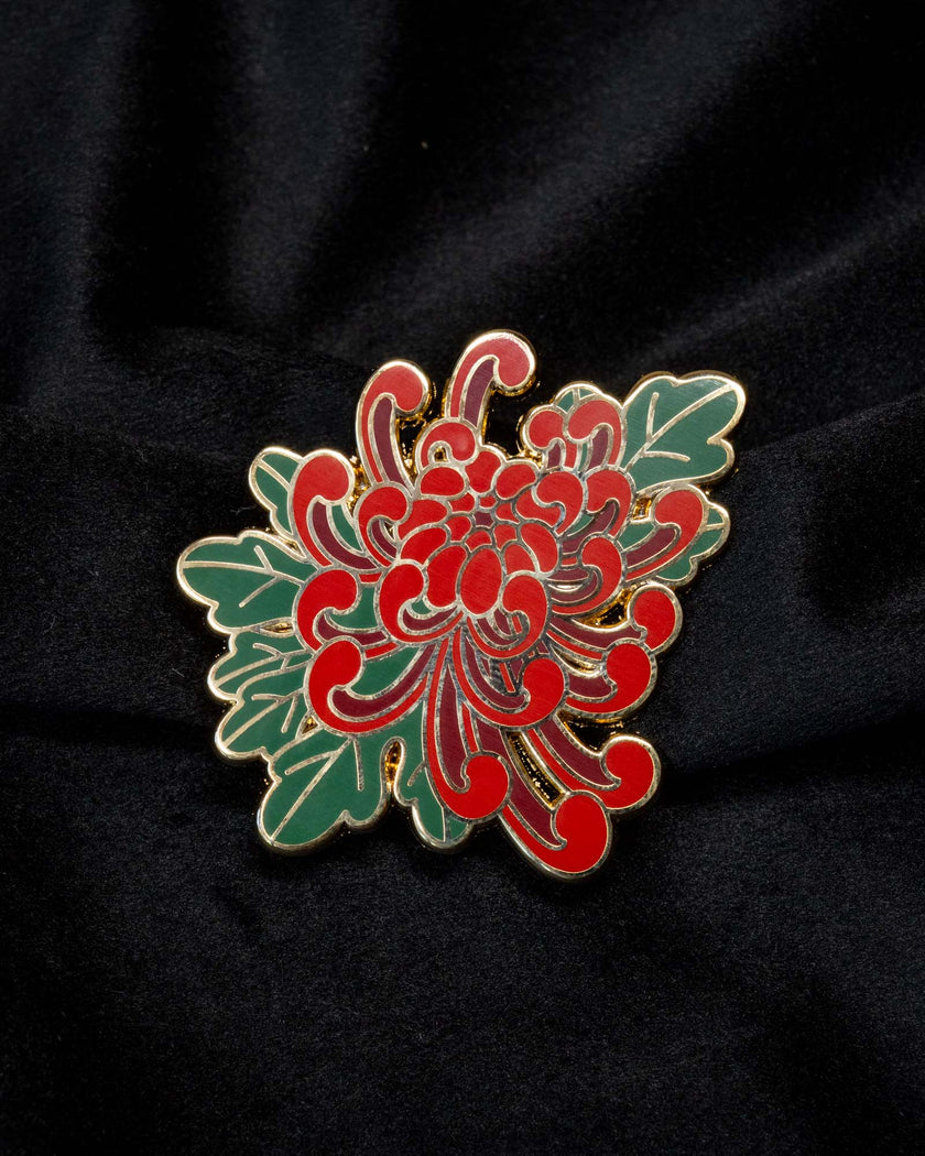 Chrysanthemum Enamel Pin