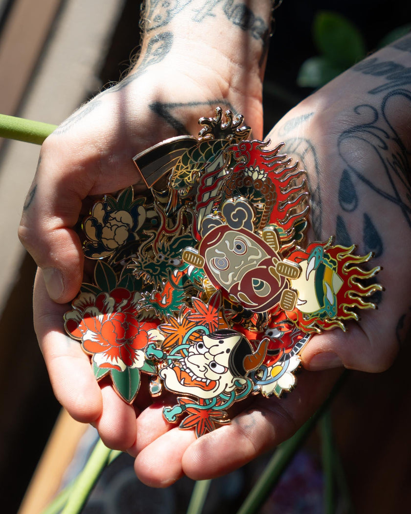 Tengu Enamel Pin