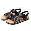 Men's Simple Hollow-out Flat Cork Slippers