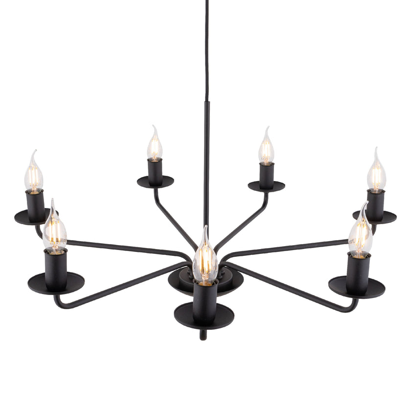 LIMAL Vintage Candle Chandelier Pendant Light for Dining Room, Living Room & Entryway