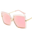 Reflective  Fashion metal retro sunglasses for Women