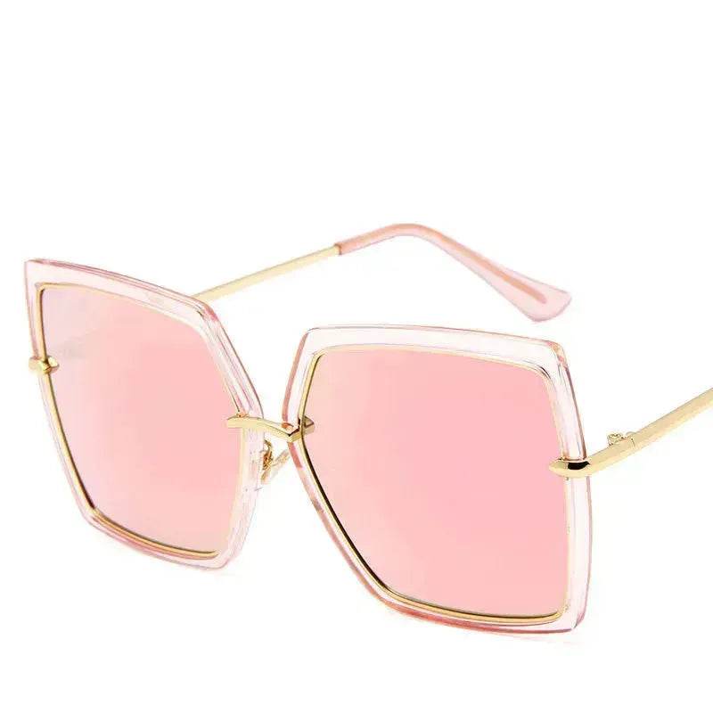 Reflective  Fashion metal retro sunglasses for Women
