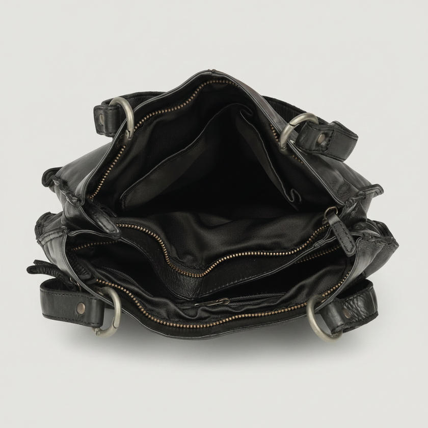 MET Premium Leather Shoulder Bag. Elegant Dual-Compartment Tote