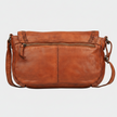 MET Leather Flap Crossbody Bag. Compact Messenger with Laser-Engraved Details