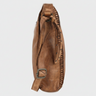 MET Premium Leather Crossbody Bag. Square Messenger with Woven Edge Details