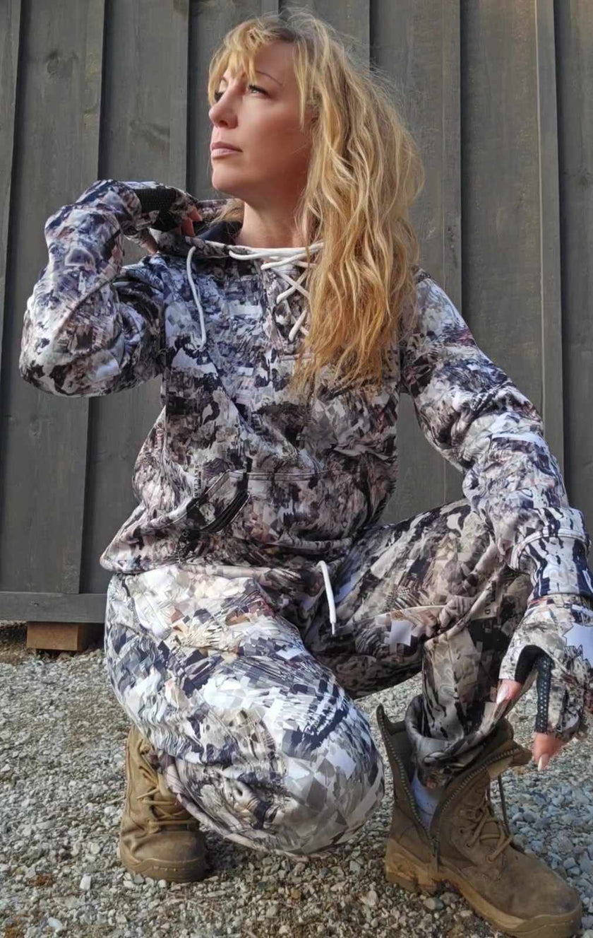 Skyclad Camo Wide-leg joggers