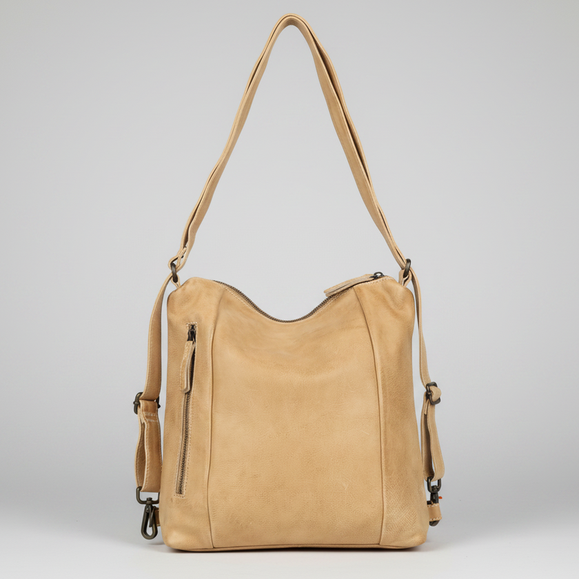 MET Premium Leather Shoulder Bag. Convertible Bag Transformer