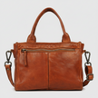 MET Premium Leather Handle Bag. Woven Leather Satchel
