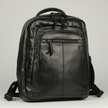 MET Premium Leather Backpack. Dual-Compartment Urban Commuter Pack