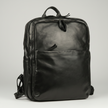 MET Two Adjustable Strap Leather Backpack. Multi-Compartment Commuter Pack