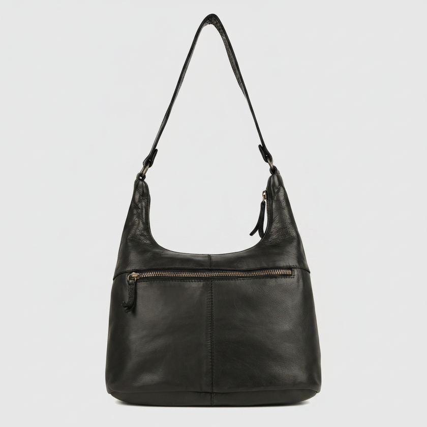 MET Premium Leather Shoulder Bag. Everyday Urban Hobo