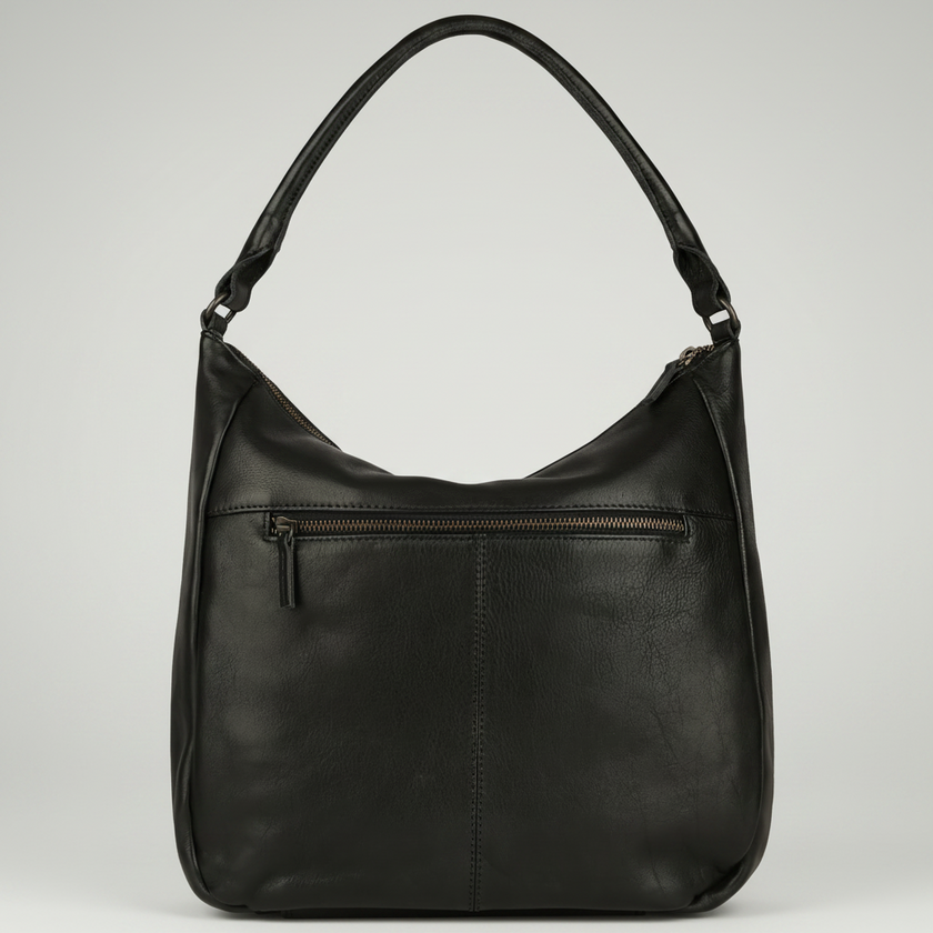 MET Premium Leather Shoulder Bag. Slouchy Urban Hobo