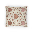 Pink Heart Pattern Woven Pillow | Boho Valentine Home Decor