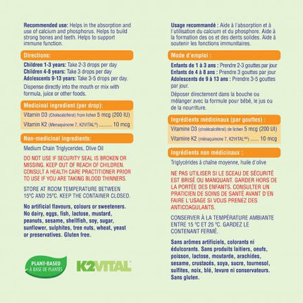 Allkidz - Vitamin D3 & K2 Drops, Vegan, 5ml