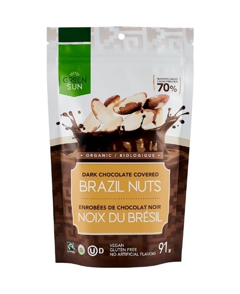 Green Sun Foods - Chocolate Covered Brazil Nuts, 91g/10pk