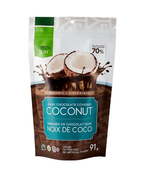 Green Sun Foods - Chocolate Covered Coconut, 91g/10pk