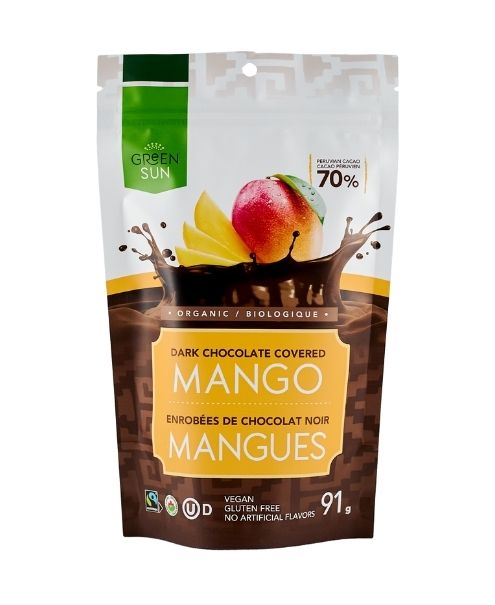 Green Sun Foods - Chocolate Covered Mango, 91g/10pk
