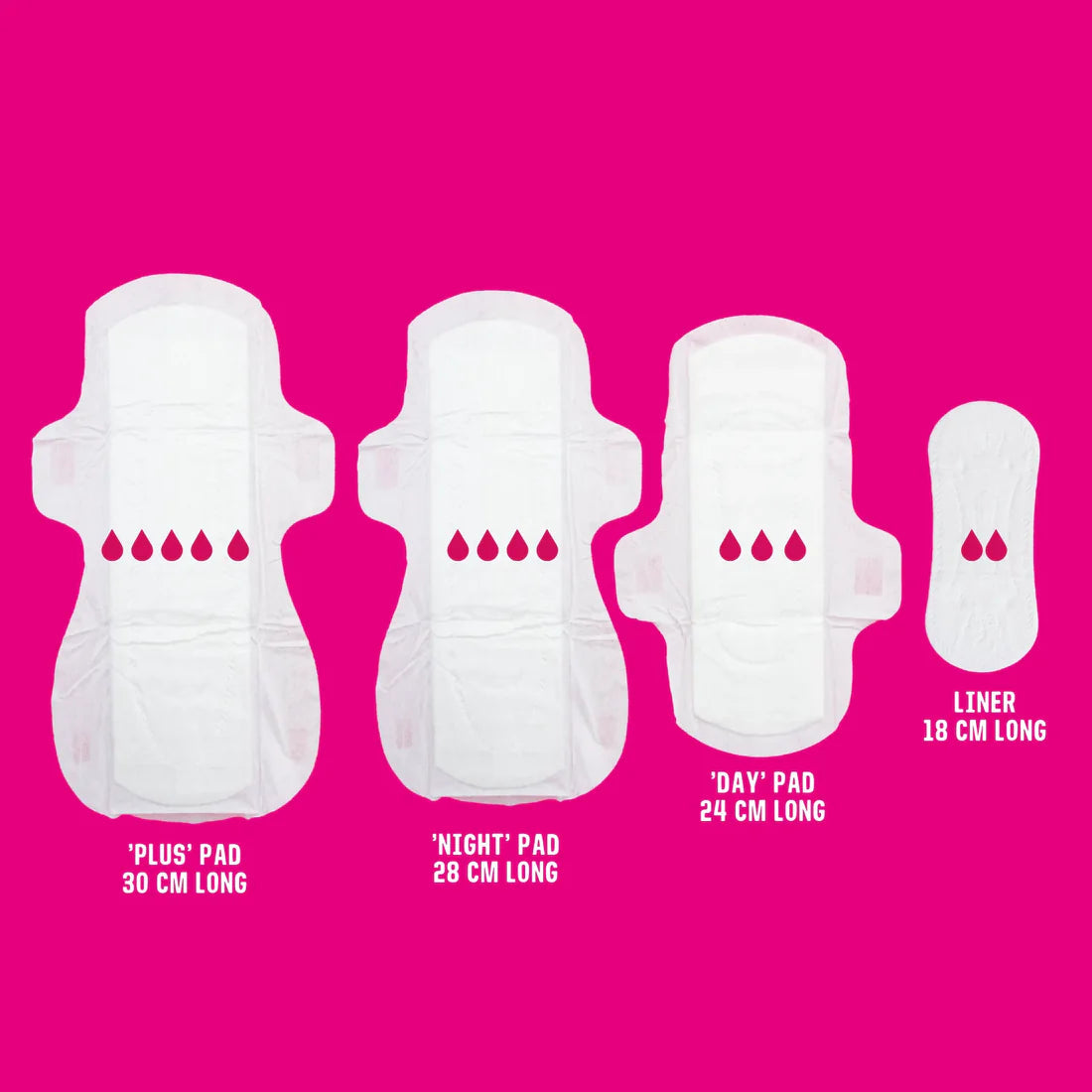 Here We Flo - Flo Pads Night, W/Wings (14 Pads)