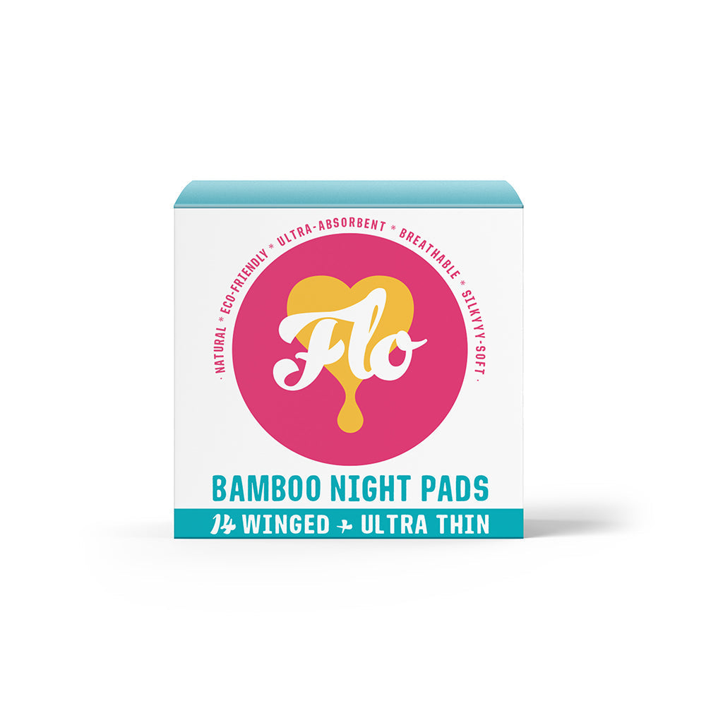 Here We Flo - Flo Pads Night, W/Wings (14 Pads)
