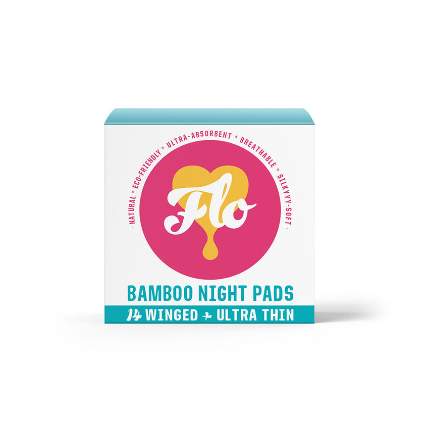 Here We Flo - Flo Pads Night, W/Wings (14 Pads)